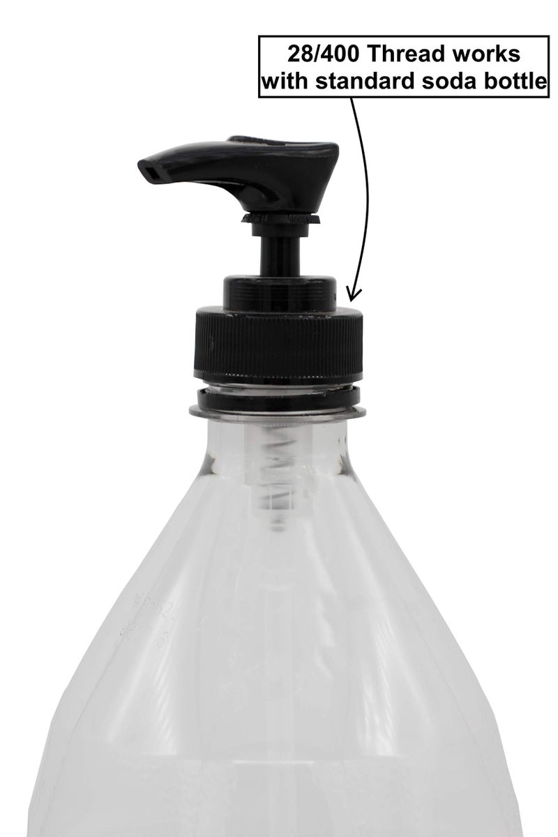 Creative Hobbies Black Plastic Dispenser Pumps with Screw Collars - 28/400 - Ideal for Soap and Lotion Jars or Bottles | Pack of 6 - Image 5